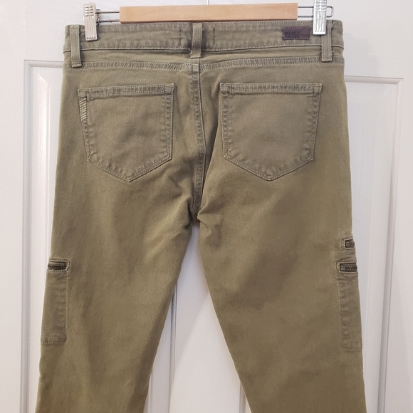PAIGE Jolie Cargo Vintage Green Ivy Jeans size 28 - Picture 5 of 12
